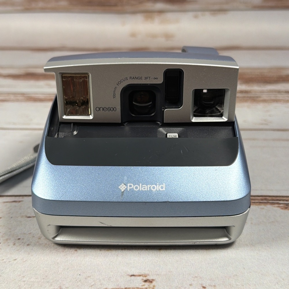 Polaroid One600 Ultra Instant Film Camera Metallic Blue Tested Working Only